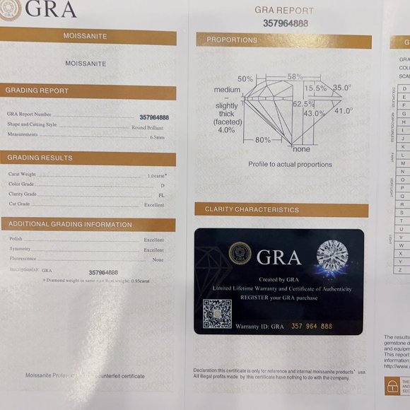 Price firm! New 11 carats Diamond Moissanite Necklace - Picture 7 of 10